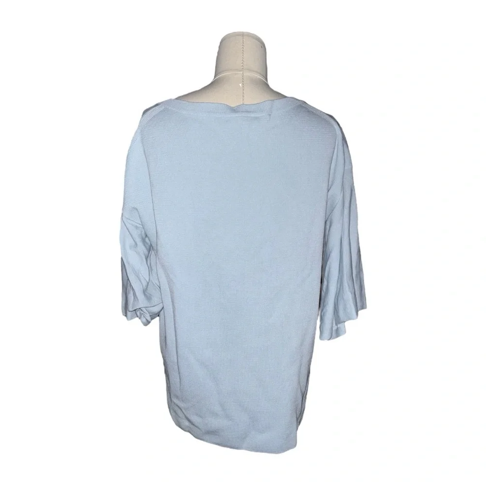 J. Crew Light Blue 3/4 Dramatic Sleeve Sweater